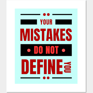 Your Mistakes Do Not Define You | Christian Saying Posters and Art